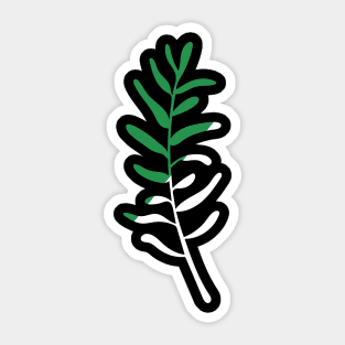 Modern abstract olive tree branch illustration Sticker